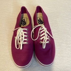 Vans Purple Tennis Canvas Lace up Size Men’s 7.5 - Women’s 9.0